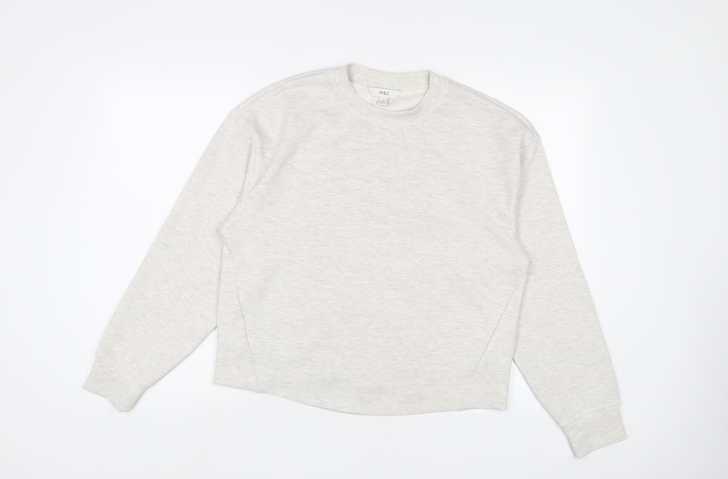 Marks and Spencer Womens Grey Polyester Pullover Sweatshirt Size S Pullover