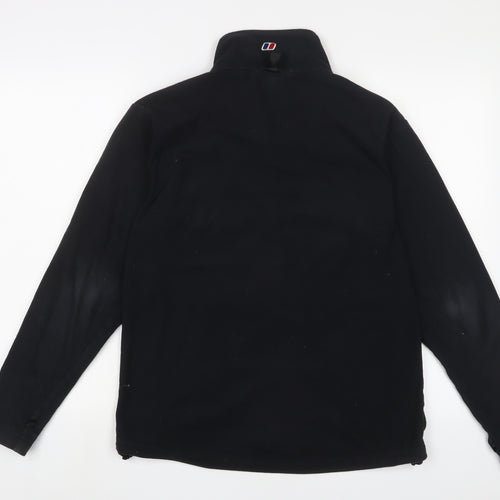 Berghaus Mens Black Jacket Size M Zip - Logo, Embroidered