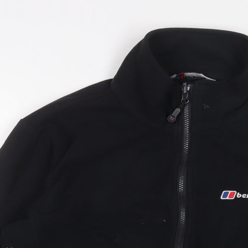 Berghaus Mens Black Jacket Size M Zip - Logo, Embroidered