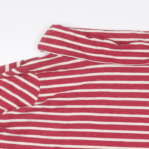 Seasalt Womens Red Striped Cotton Pullover Sweatshirt Size 14 Pullover