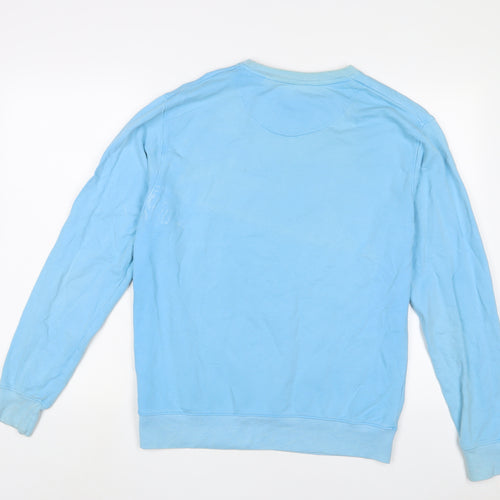 Blue Inc Mens Blue Cotton Pullover Sweatshirt Size M