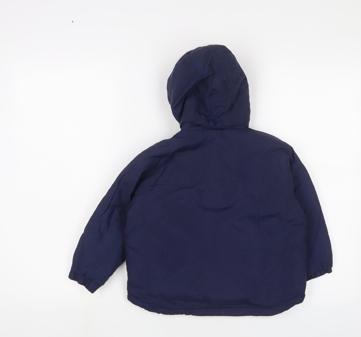 Navigater Boys Blue Basic Coat Coat Size 2-3 Years Zip - Logo, Embroidered