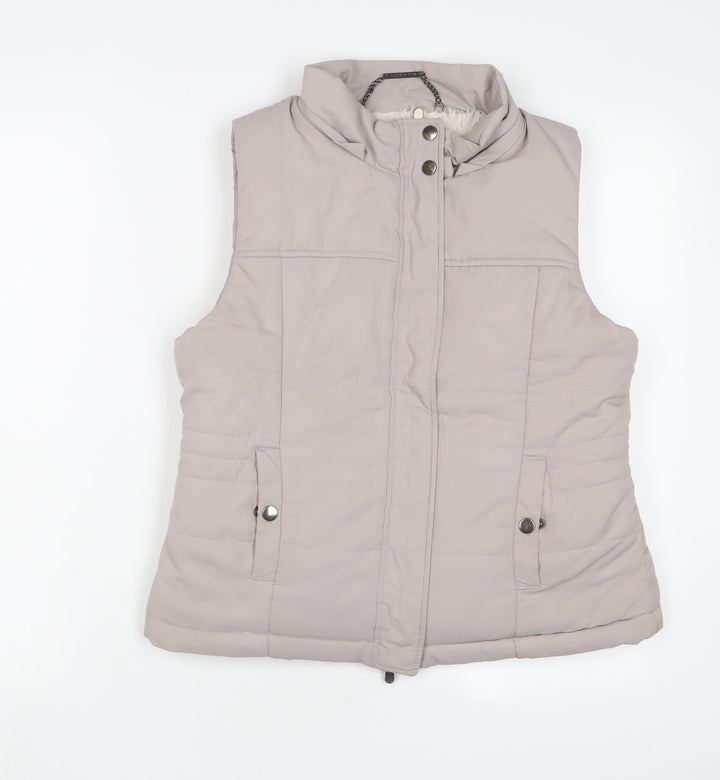 Forever New Womens Beige Gilet Jacket Size 12 Zip