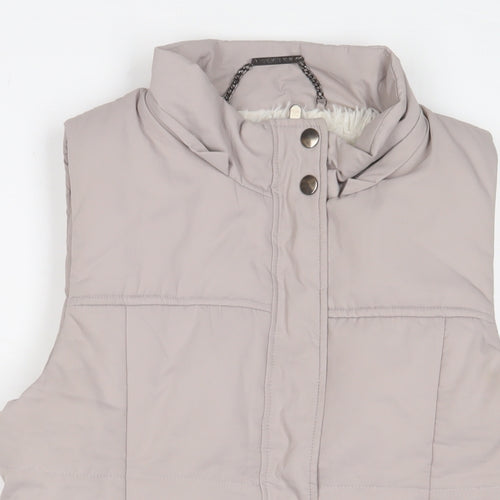 Forever New Womens Beige Gilet Jacket Size 12 Zip