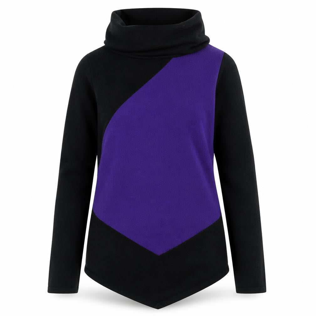Front view of Marbel women’s black high neck cotton jumper, size XS