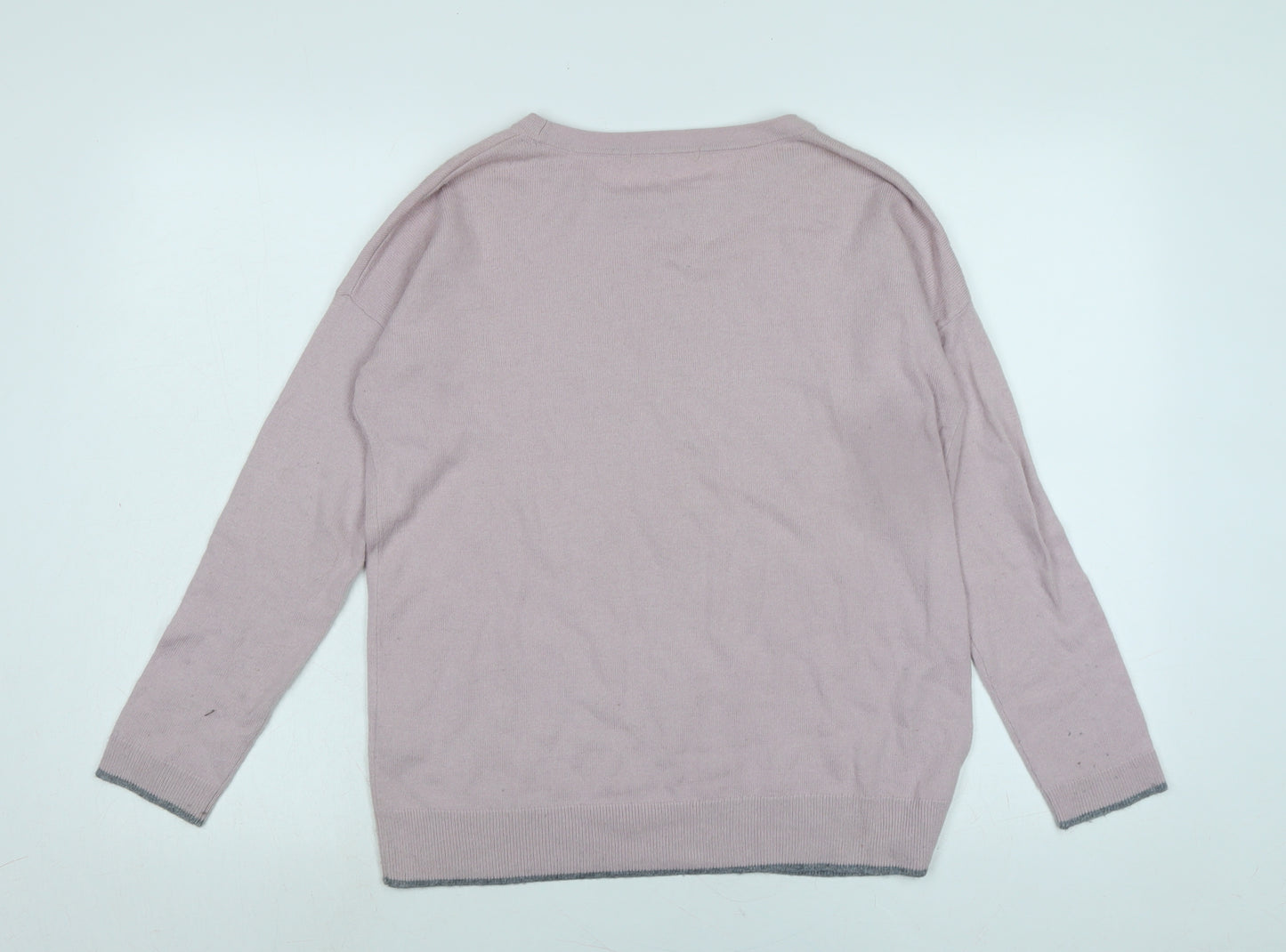 Boden Womens Pink Crew Neck Nylon Pullover Jumper Size 10