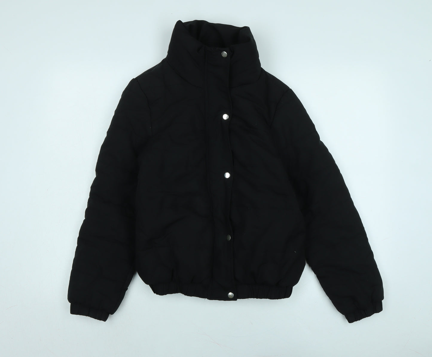 Boohoo Womens Black Jacket Size 8 Zip