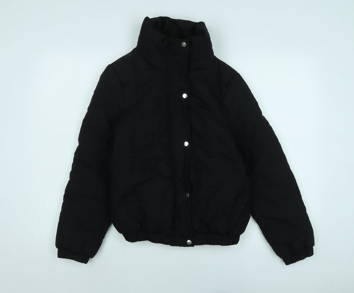 Boohoo Womens Black Jacket Size 8 Zip