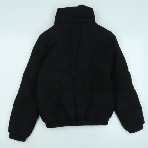 Boohoo Womens Black Jacket Size 8 Zip