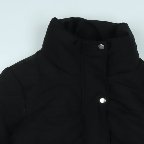Boohoo Womens Black Jacket Size 8 Zip