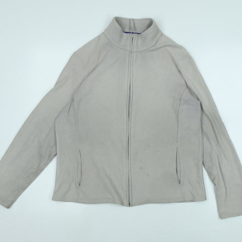 Marks and Spencer Womens Grey Jacket Size 16 Zip
