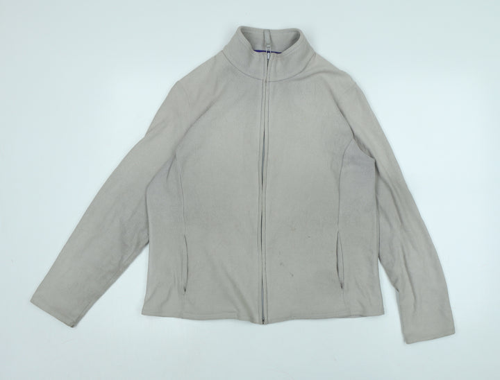 Marks and Spencer Womens Grey Jacket Size 16 Zip