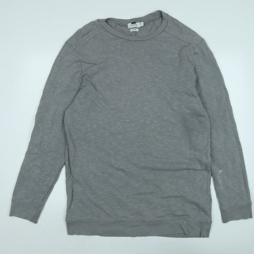 Topman Mens Grey Cotton Pullover Sweatshirt Size XL