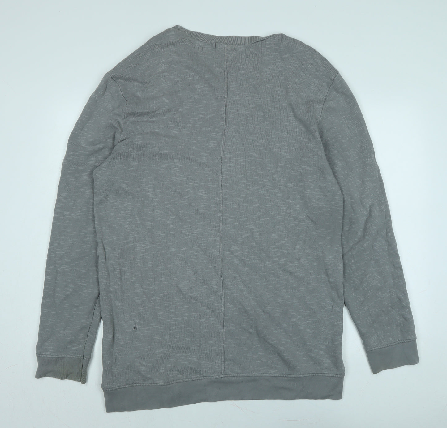 Topman Mens Grey Cotton Pullover Sweatshirt Size XL