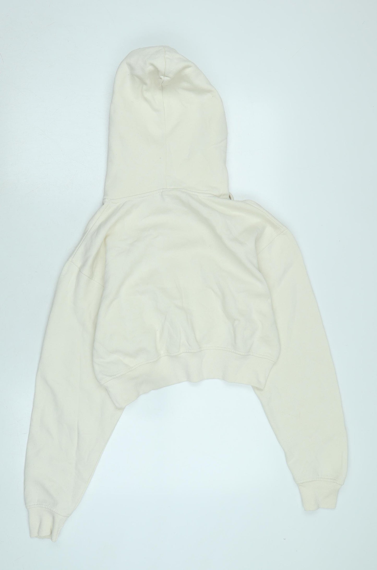 Pull&Bear Womens Ivory Polyester Pullover Hoodie Size M