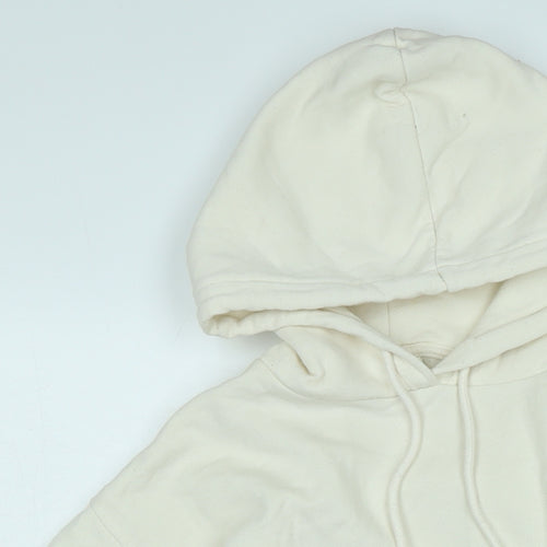 Pull&Bear Womens Ivory Polyester Pullover Hoodie Size M