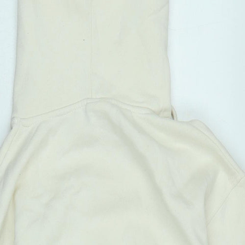 Pull&Bear Womens Ivory Polyester Pullover Hoodie Size M