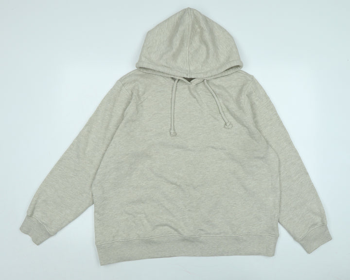 Marks and Spencer Womens Beige Polyester Pullover Hoodie Size L