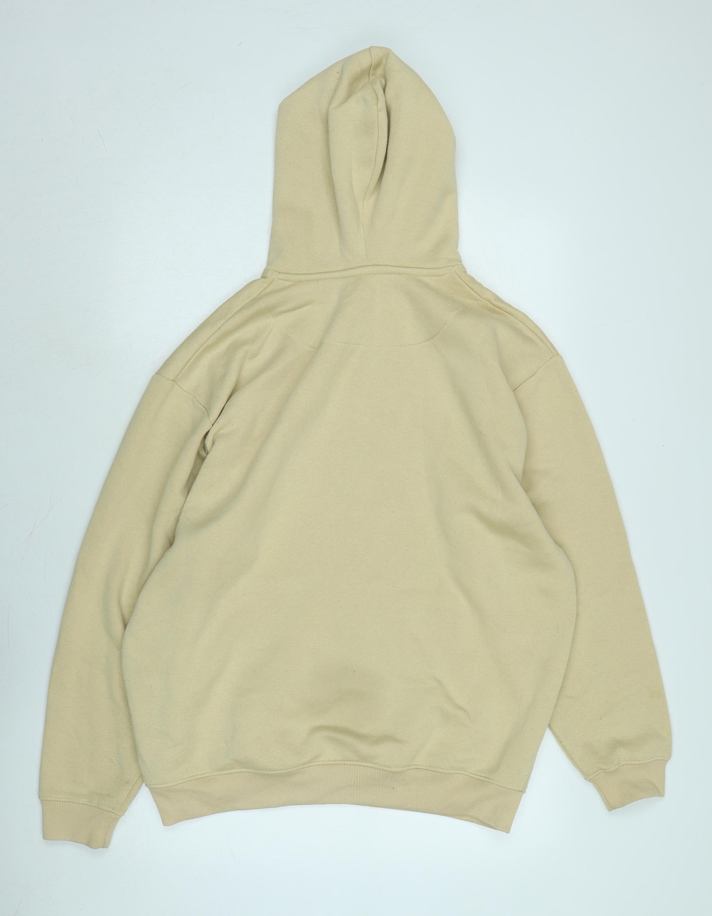 boohoo man Mens Beige Polyester Pullover Hoodie Size S