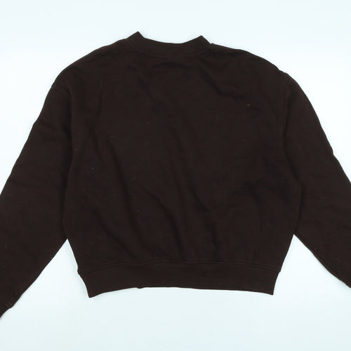 Divided Womens Brown Polyester Pullover Sweatshirt Size S
