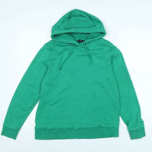Marks and Spencer Womens Green Polyester Pullover Hoodie Size 12