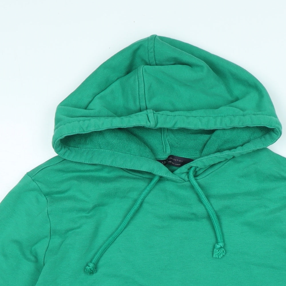 Marks and Spencer Womens Green Polyester Pullover Hoodie Size 12