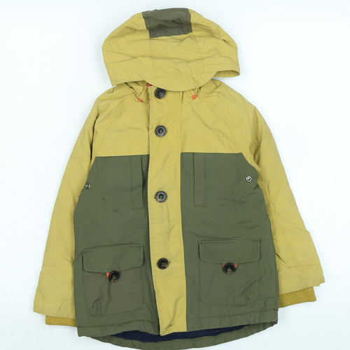 Outdoor Expedition Boys Green Anorak Coat Size 5-6 Years Zip