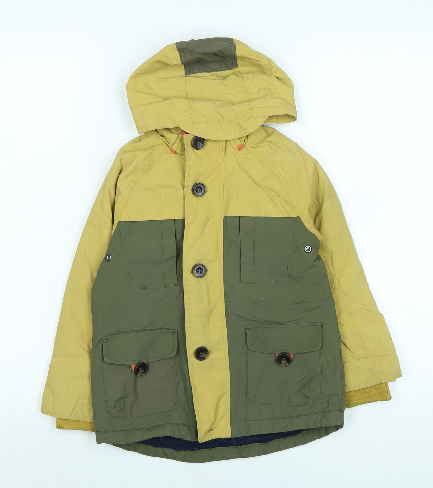 Outdoor Expedition Boys Green Anorak Coat Size 5-6 Years Zip