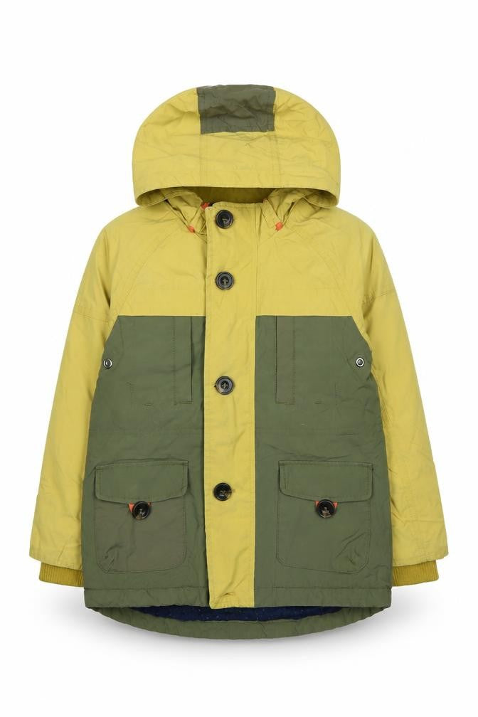Outdoor Expedition Boys Green Anorak Coat Size 5-6 Years Zip