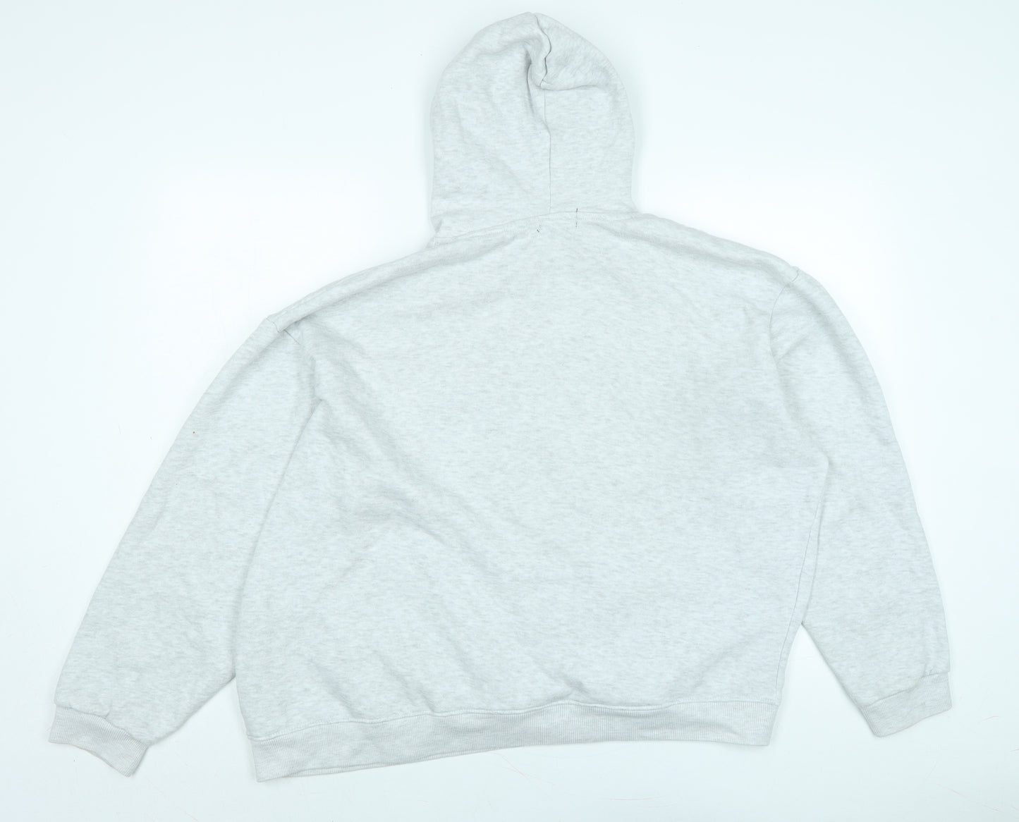 boo hoo man Mens Grey Polyester Pullover Hoodie Size L