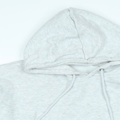 boo hoo man Mens Grey Polyester Pullover Hoodie Size L