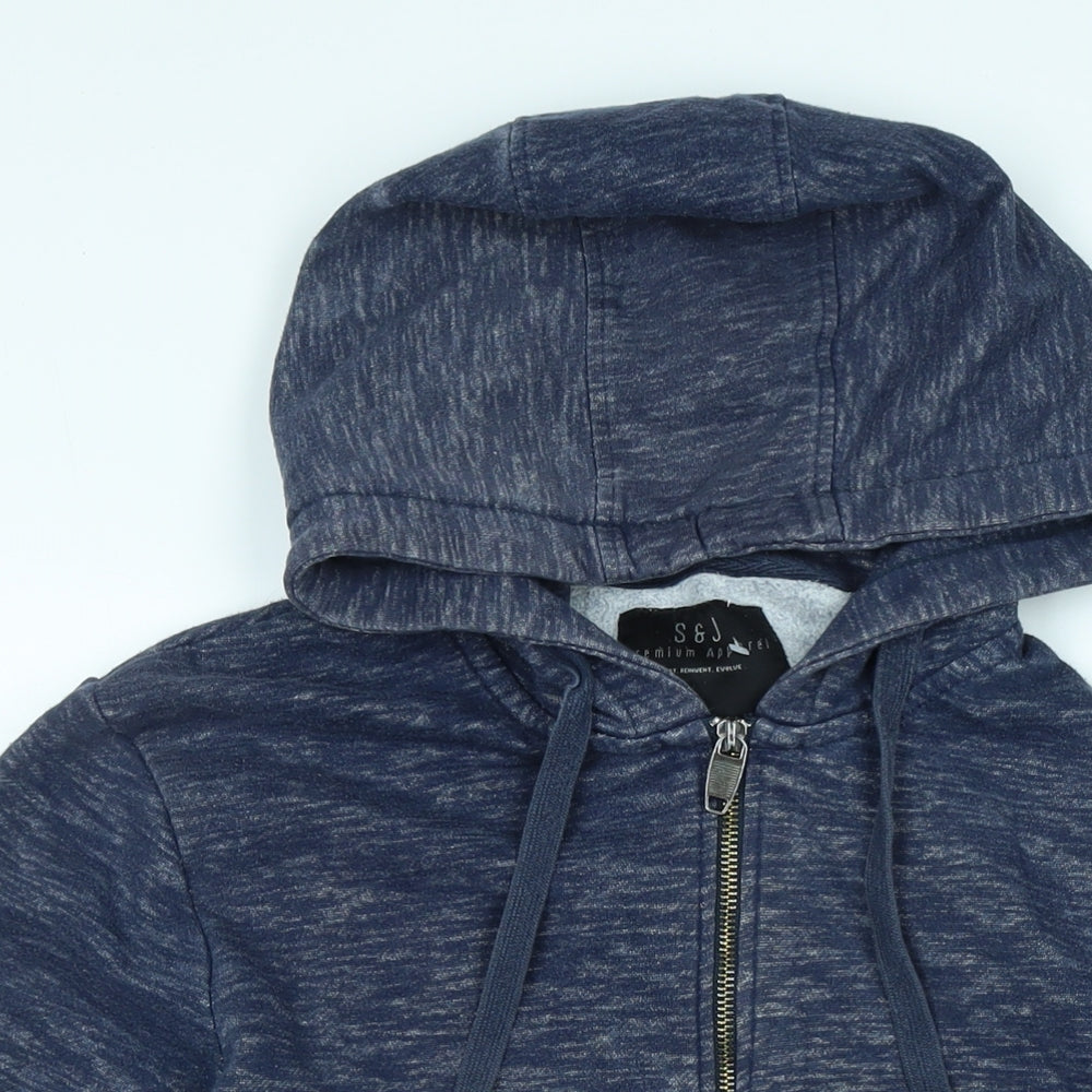S&J Mens Blue Jacket Size L Zip