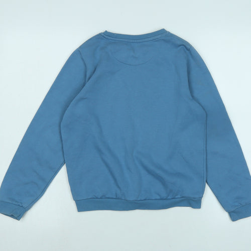 Boston Boys Blue Polyester Pullover Sweatshirt Size 9-10 Years