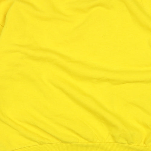 H&M Girls Yellow Polyester Pullover Sweatshirt Size 14 Years Zip