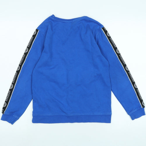 True icons Boys Blue Polyester Pullover Sweatshirt Size 10-11 Years