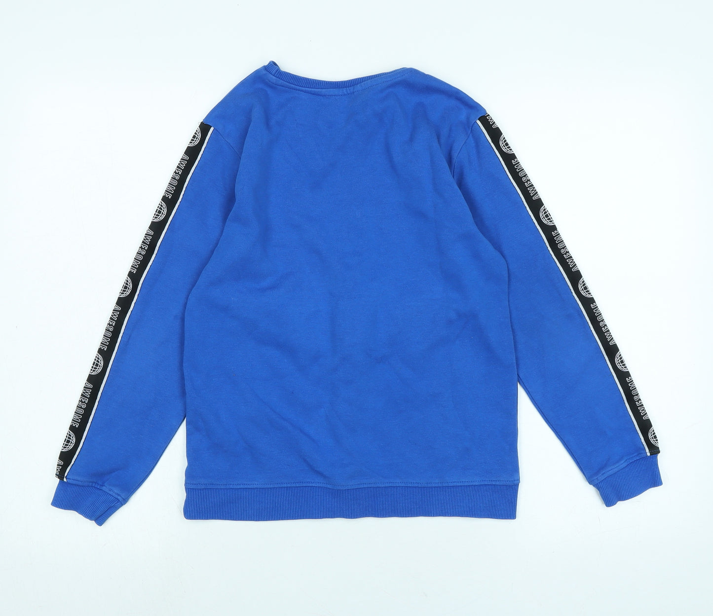 True icons Boys Blue Polyester Pullover Sweatshirt Size 10-11 Years