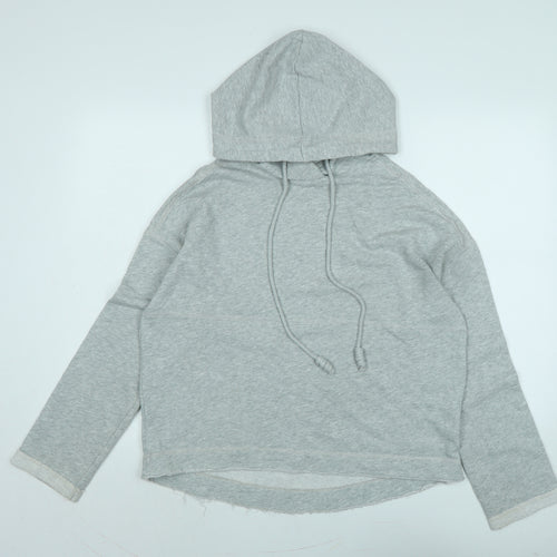 H&M Womens Grey Cotton Pullover Hoodie Size S