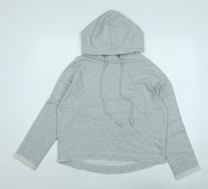 H&M Womens Grey Cotton Pullover Hoodie Size S