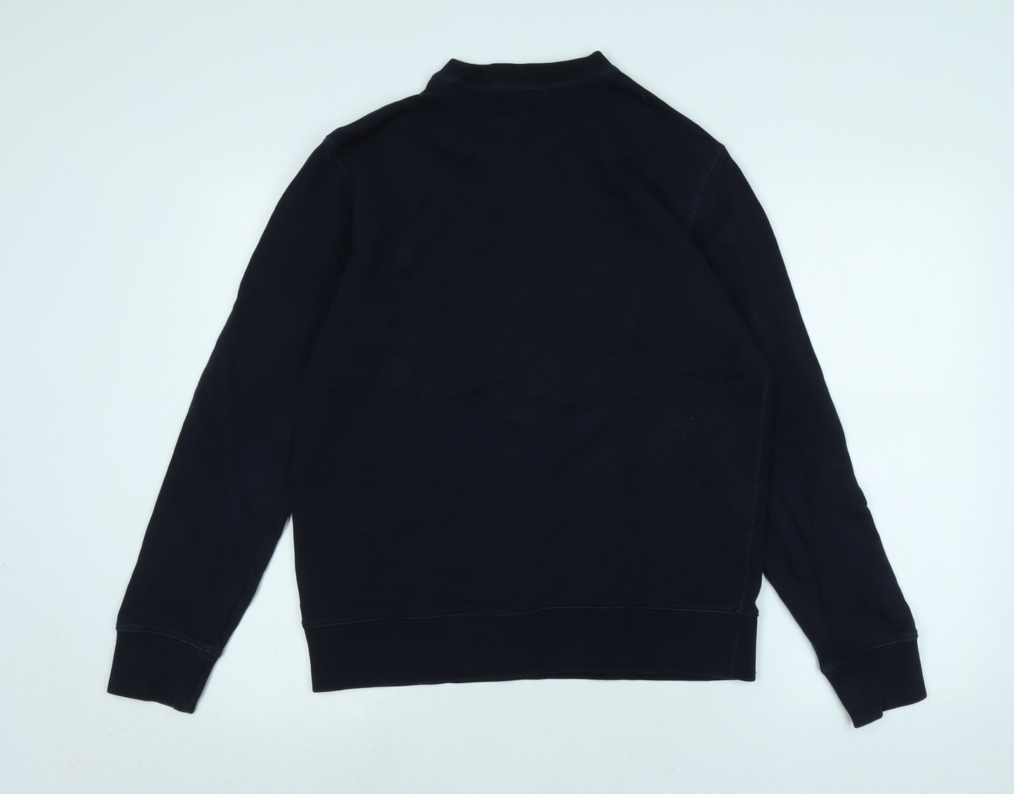 Marks and Spencer Womens Blue Crew Neck Cotton Pullover Jumper Size M