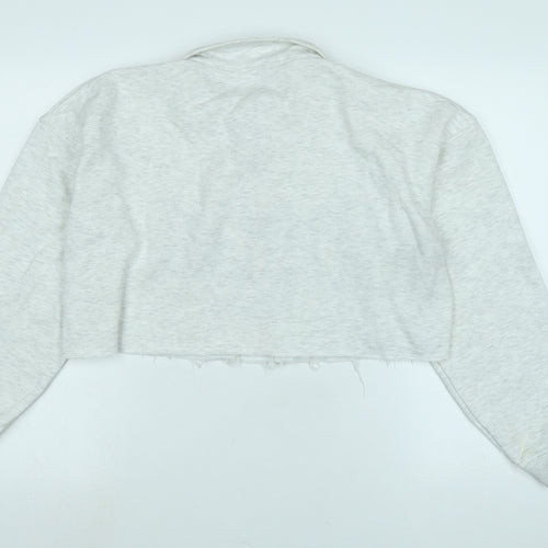 Boohoo Womens Grey Polyester Pullover Sweatshirt Size S - DSGN Studio.