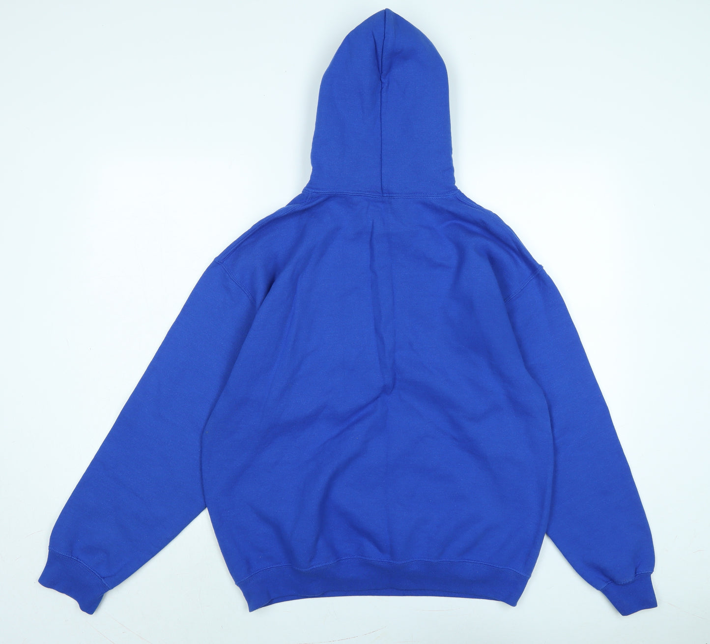 Gildan Mens Blue Polyester Pullover Hoodie Size M - VR-46