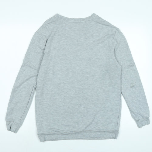 Marks and Spencer Boys Grey Cotton Pullover T-Shirt Size 13-14 Years Crew Neck - Made for weekends