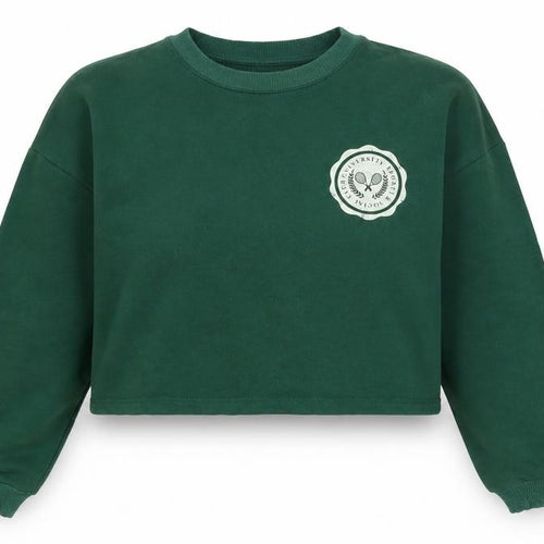 Club Univeristy Sports Womens Green Polyester Pullover Sweatshirt Size M - University Sports & Social club