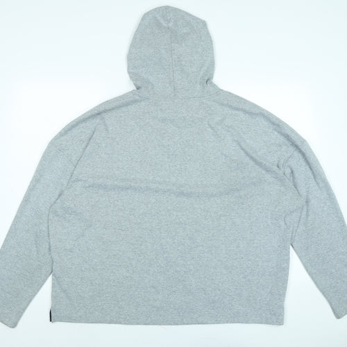 Marks and Spencer Womens Grey Polyester Pullover Hoodie Size 22 - Bird Print