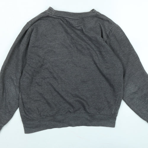 Boohoo Womens Grey Polyester Pullover Sweatshirt Size 10