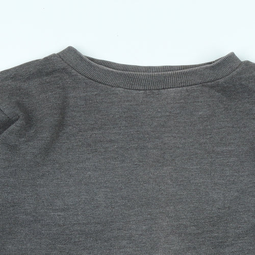 Boohoo Womens Grey Polyester Pullover Sweatshirt Size 10
