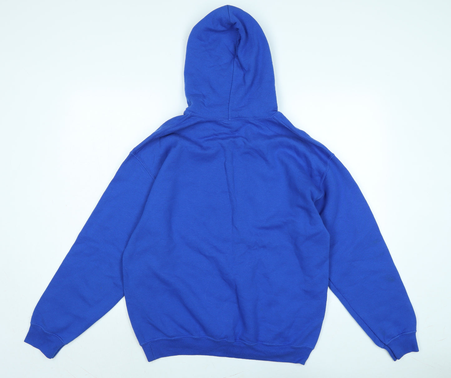 Gilden Mens Blue Cotton Pullover Hoodie Size M - The Doctor - 93 Marquez