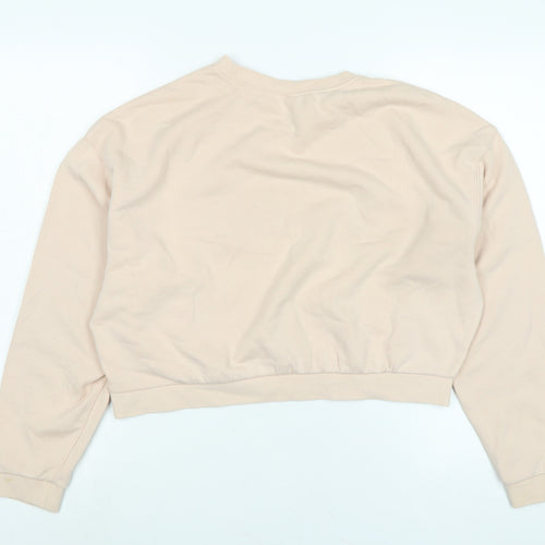 Divided Womens Pink Polyester Pullover Sweatshirt Size M