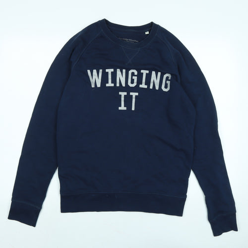 Stella Stanley Mens Blue Cotton Pullover Sweatshirt Size M - Winging It