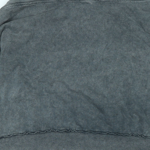 Pull&Bear Womens Grey Cotton Pullover Sweatshirt Size S
